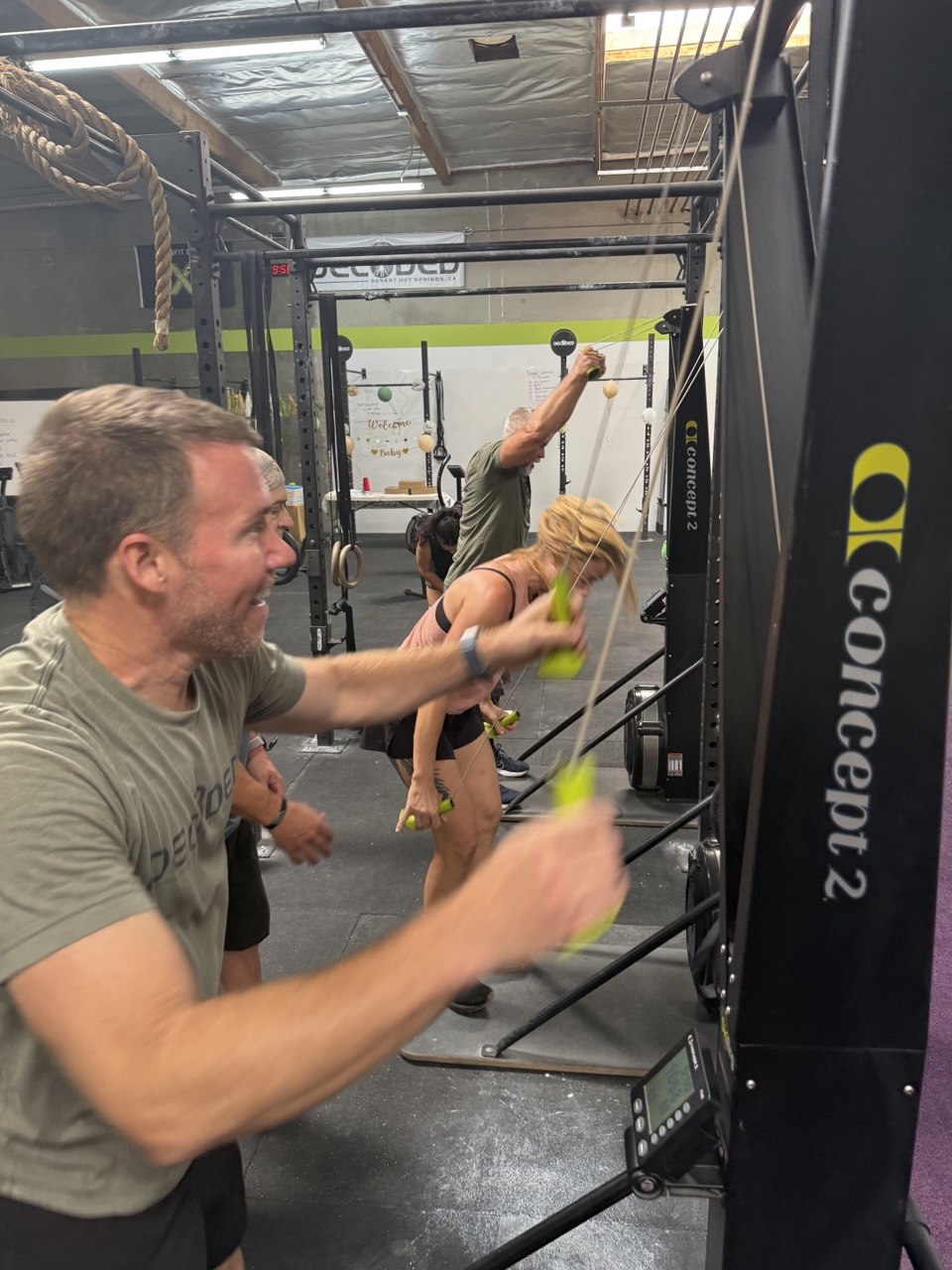 Members going all-out on the machines
