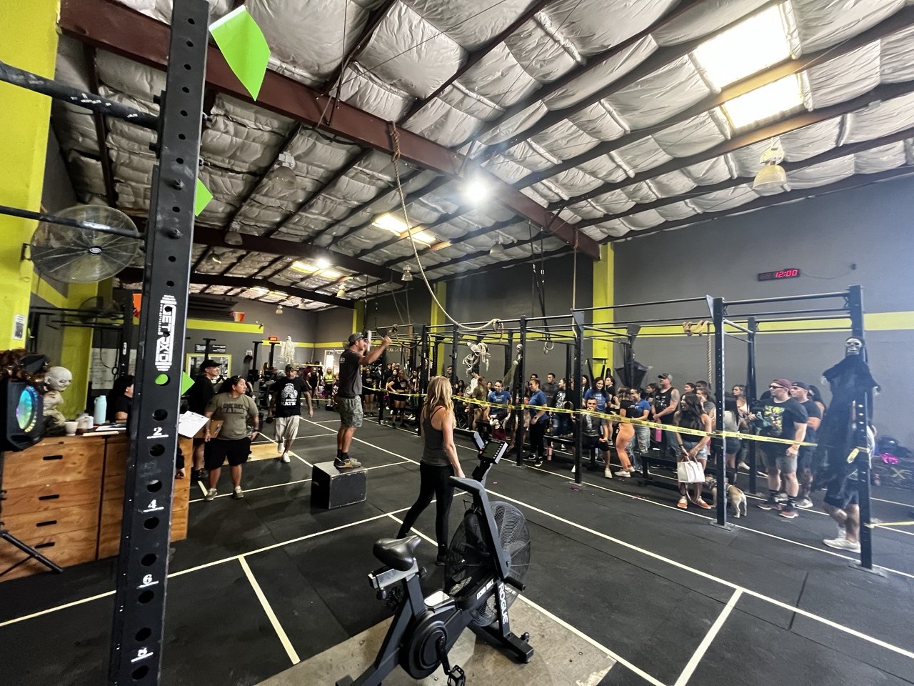 Doomsday 2023 box jumps and air bike with crowd