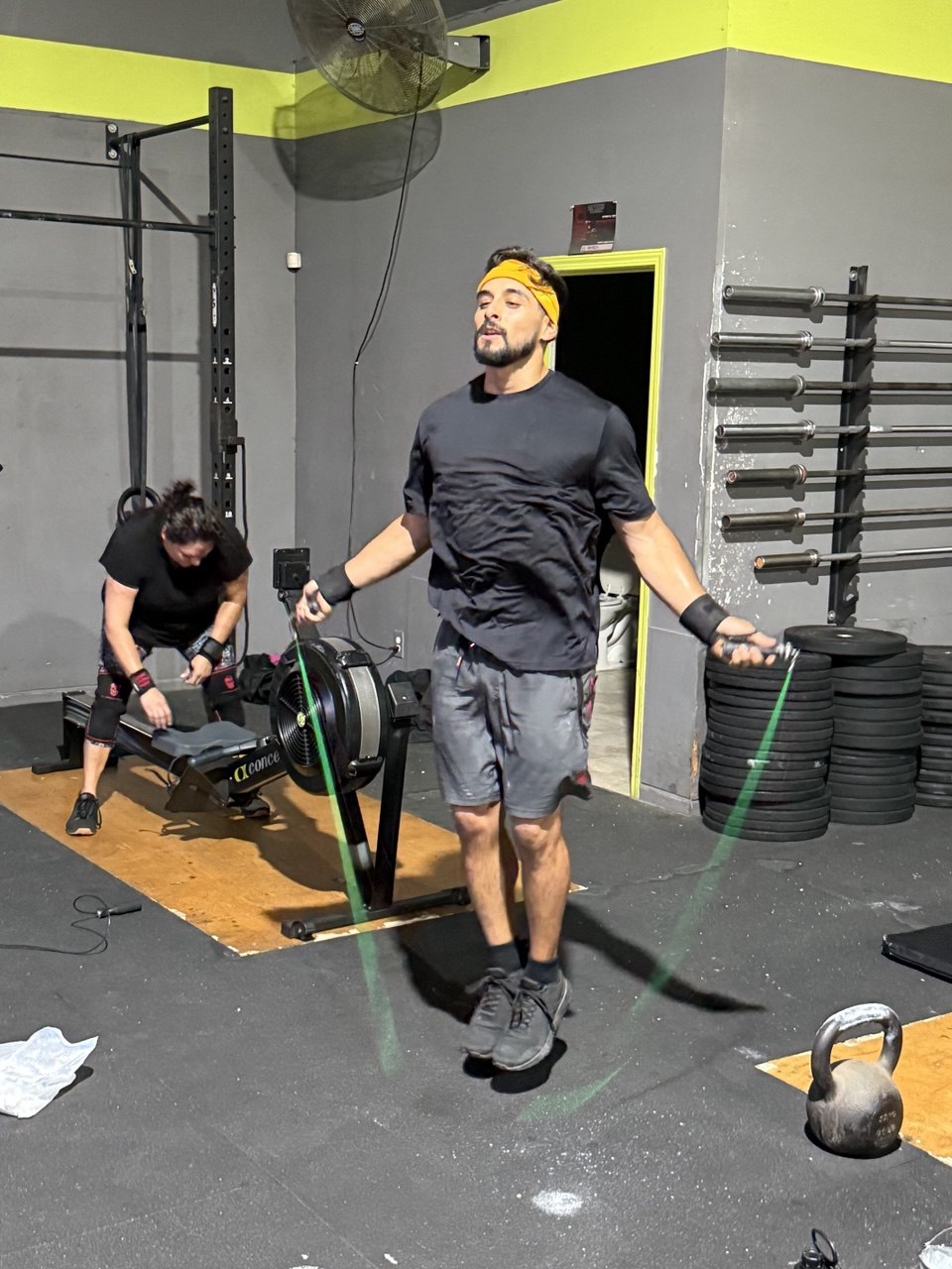 First Friday member on the jump ropes