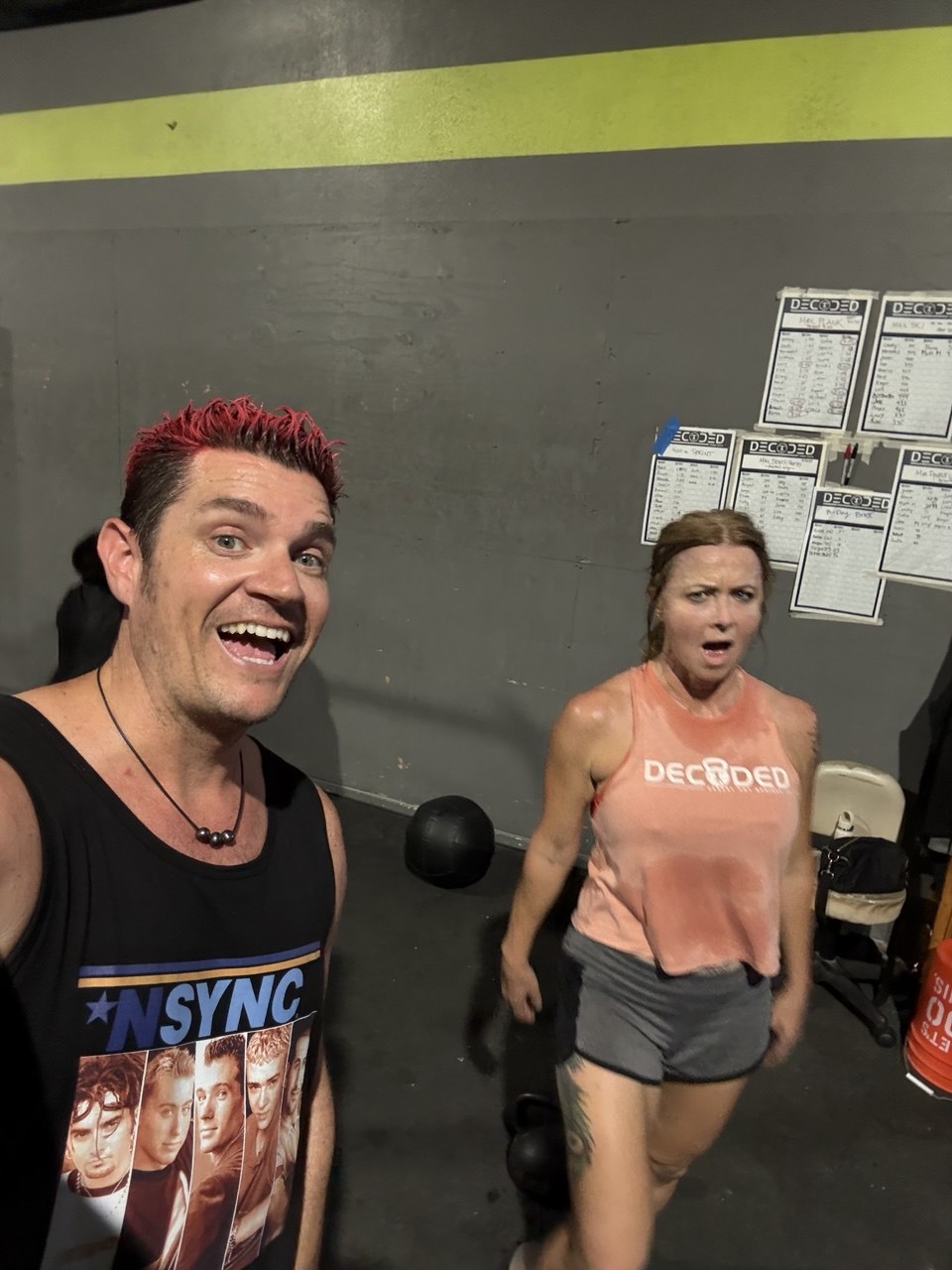 First Friday NSYNC boyband tank selfie