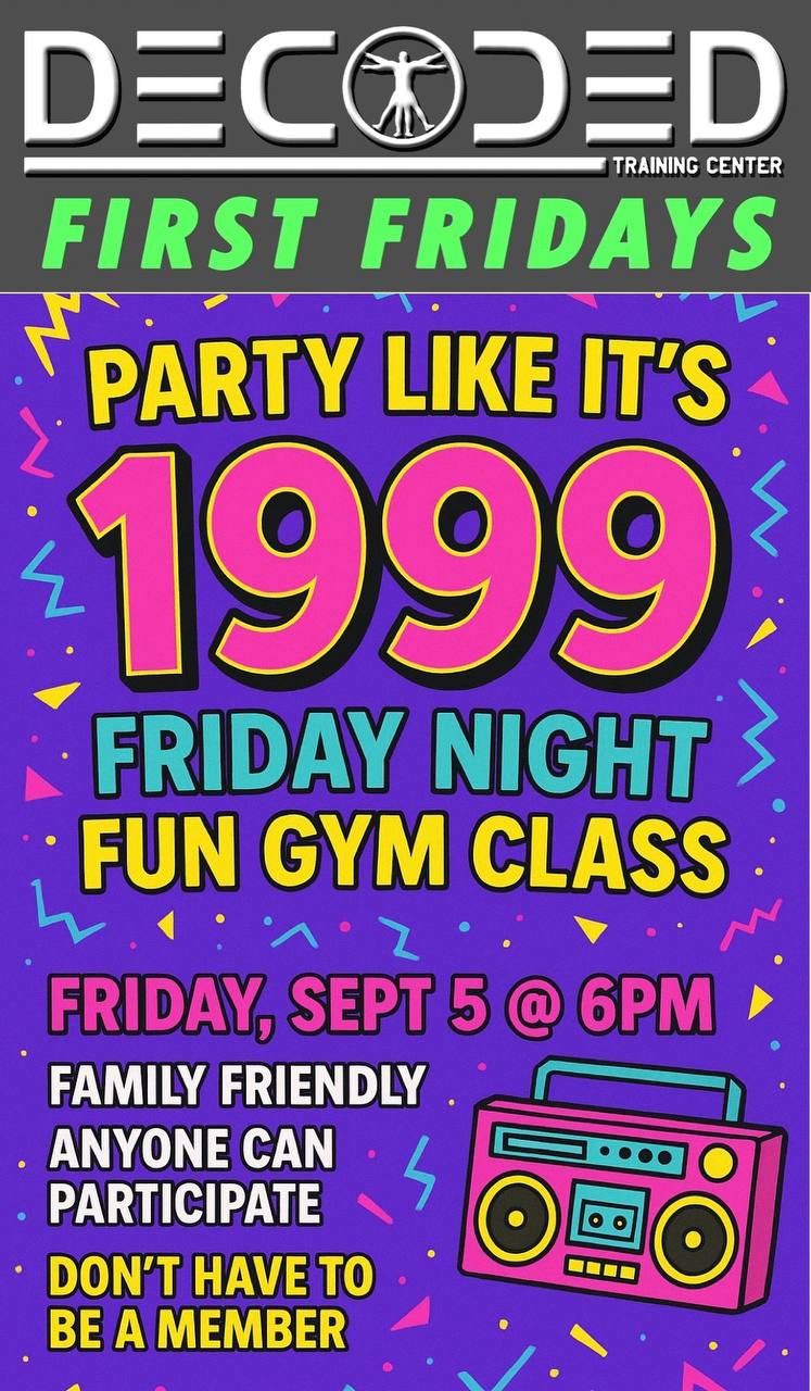 Decoded Party Like It's 1999 First Friday flyer — September 5th